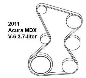 Acura  2012 on 2011 Acura Mdx V 6 3 7 Liter Serpentine Belt Diagram   Rick S Free